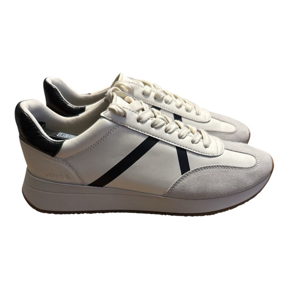 Vince White Sneakers with Black Accents